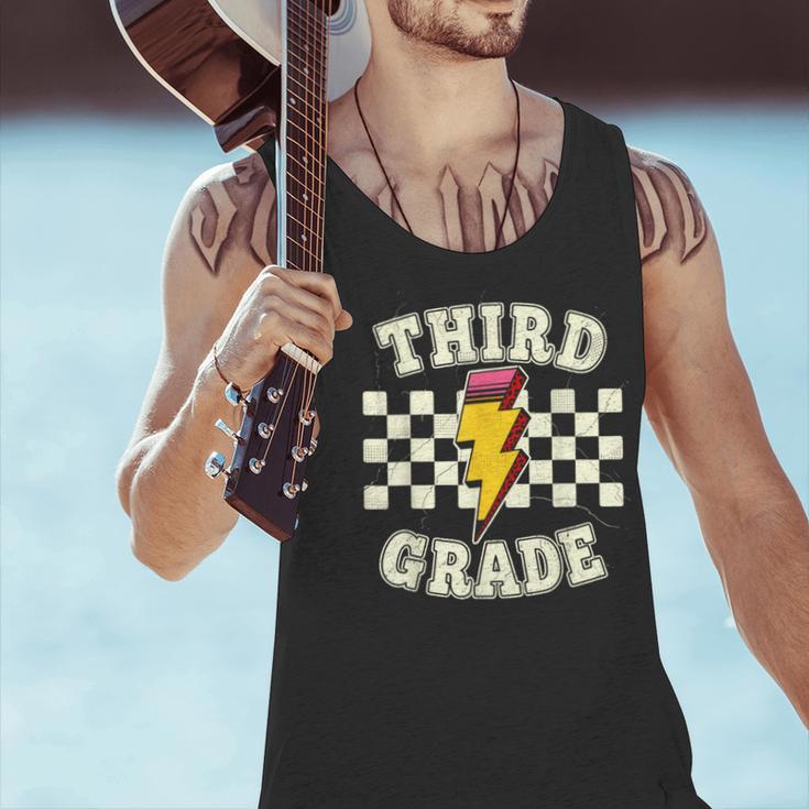 Retro Third Grade Teacher Lightning Bolt Pencil Teacher Kids Men Tank Top, gift for family, gift for coworker Retro Third Grade Teacher Lightning Bolt Pencil Teacher Kids Men Tank Top, gift for family, gift for coworker