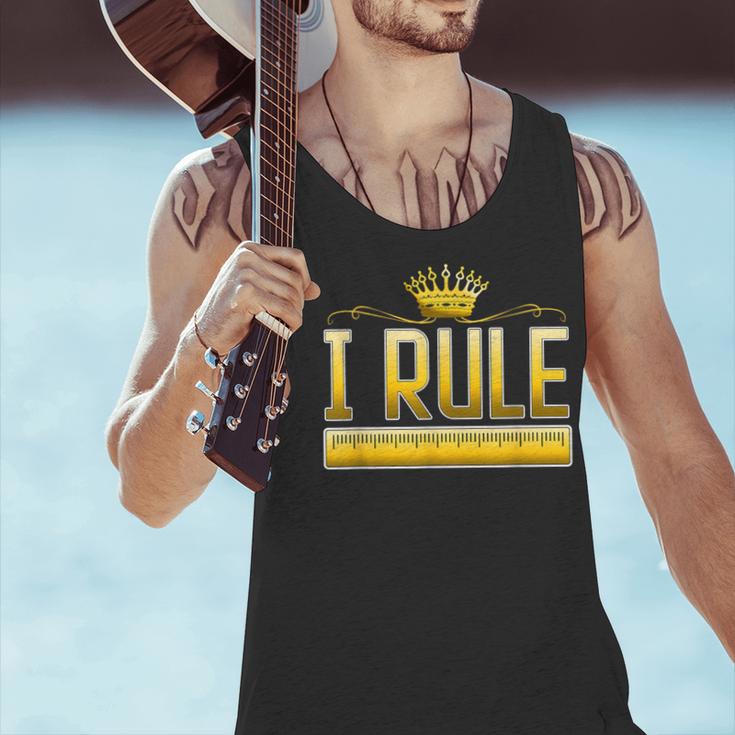 I Rule Math Ruler Mathematics Pun Math Teacher Men Women Girls Kids Men Tank Top, gift for family, gift for coworker