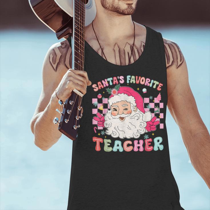 Santa Favorite Teacher Shirt Teacher Christmas Men Tank Top, gift for family, gift for coworker