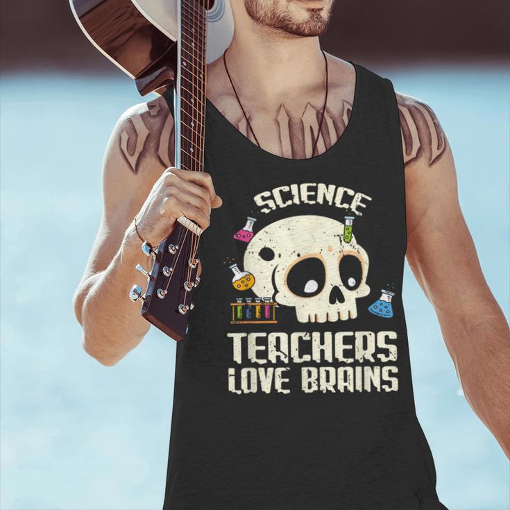 Science Teachers Love Brains Teachers Halloween Men Tank Top, Science Teacher Tank Tops, gift for family, gift for coworker