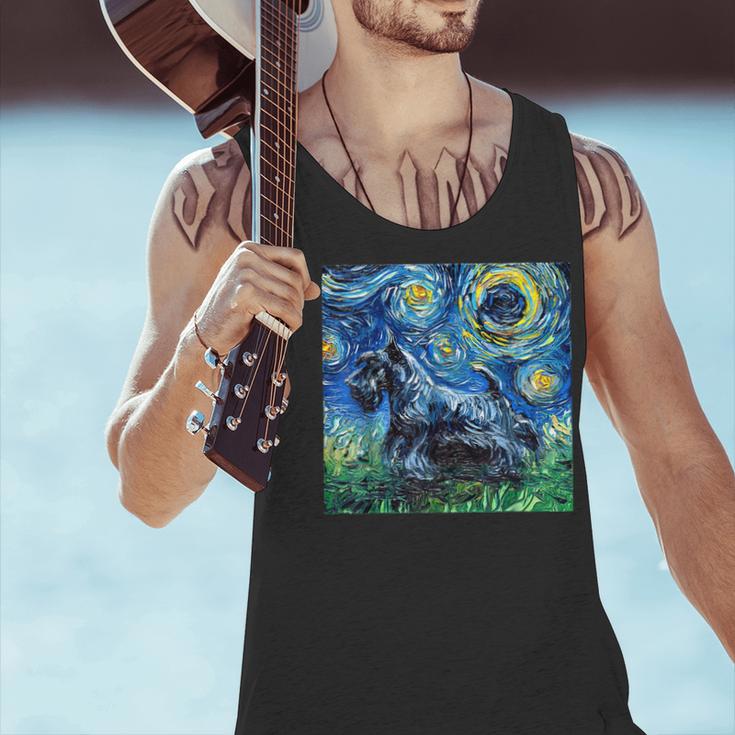 Scottish Terrier Starry Night Scotty Dog Art By Aja Men Tank Top