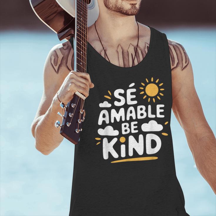 SÉ AMABLE Be Kind Bilingual Teacher Maestra Spanish Teacher Men Tank Top, gift for family, gift for coworker SÉ AMABLE Be Kind Bilingual Teacher Maestra Spanish Teacher Men Tank Top, gift for family, gift for coworker