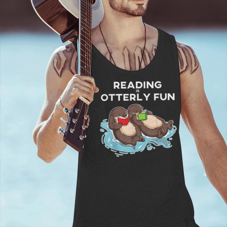 Sea Otter Book Reading Shirt For Bookworm Teachers Men Tank Top, gift for family, gift for coworker