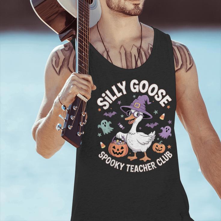 Silly Goose Spooky Teacher Club Halloween Witch Ghost Men Tank Top, gift for family, gift for coworker