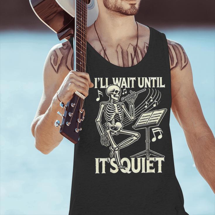 Skeleton Music Teacher I'Ll Wait Until It's Quiet Men Tank Top, gift for family, gift for coworker Skeleton Music Teacher I'Ll Wait Until It's Quiet Men Tank Top, gift for family, gift for coworker