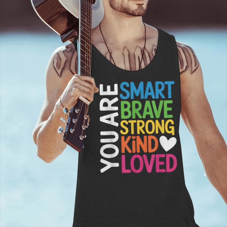 You Are SMART BRAVE STRONG KIND LOVED MOTIVATION TEACHER KID Men Tank Top, gift for family, gift for coworker You Are SMART BRAVE STRONG KIND LOVED MOTIVATION TEACHER KID Men Tank Top, gift for family, gift for coworker
