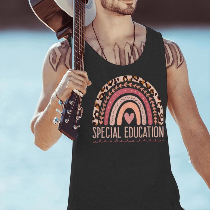 Special Education Shirt Teacher SPED Leopard Boho Rainbow Men Tank Top, gift for family, gift for coworker