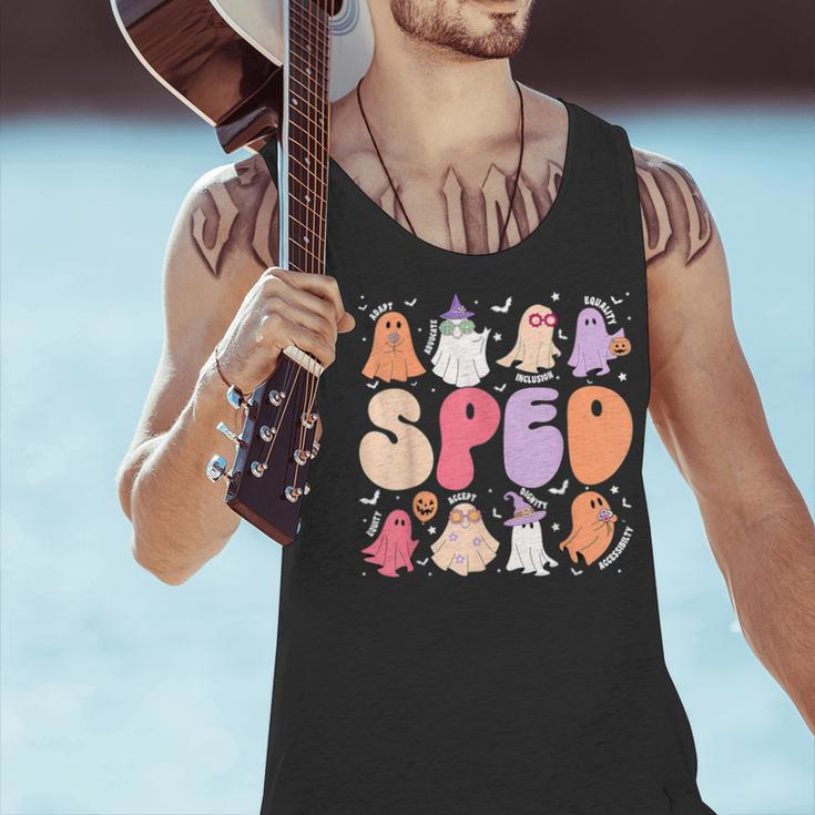 Special Education Teacher Ghosts Halloween SPED Teacher Men Tank Top, gift for family, gift for coworker