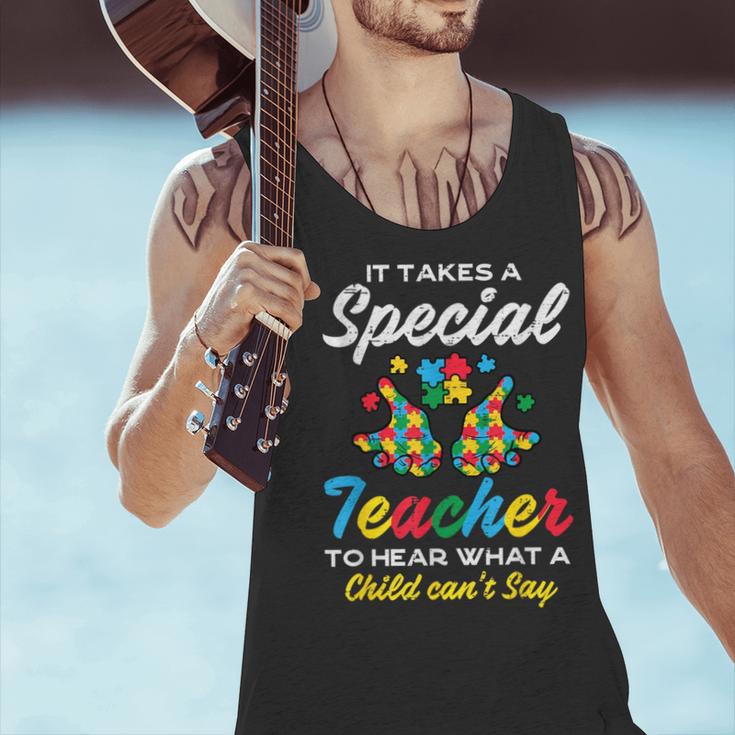Special Teacher To Hear Child Cant Say Autism Awareness Sped Men Tank Top, gift for family, gift for coworker