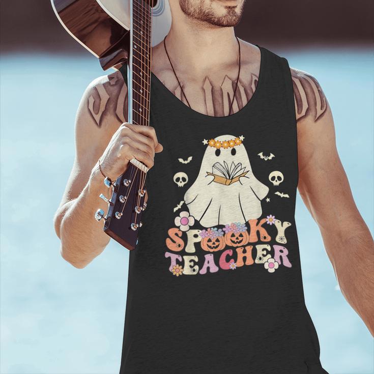 Spooky Teacher Groovy Retro Ghost Teacher Halloween 2023 For Men Women Kids Men Tank Top, Groovy Teacher Tank Tops, gift for family, gift for coworker Spooky Teacher Groovy Retro Ghost Teacher Halloween 2023 For Men Women Kids Men Tank Top, Groovy Teacher Tank Tops, gift for family, gift for coworker