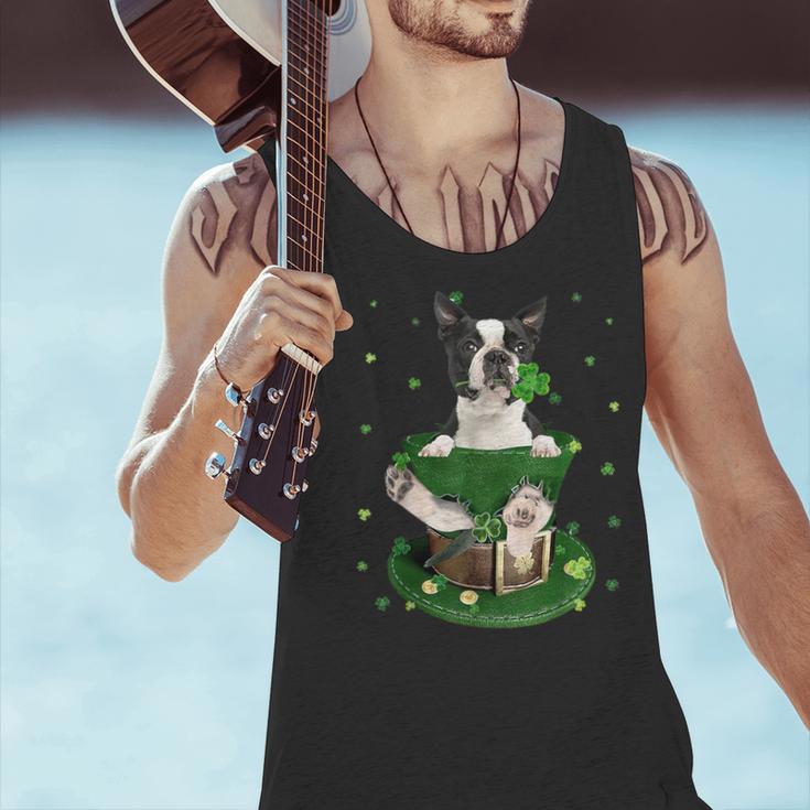 St Patrick's Day Leprechaun Boston Terrier Dog Shamrock For Men Women Kids Men Tank Top