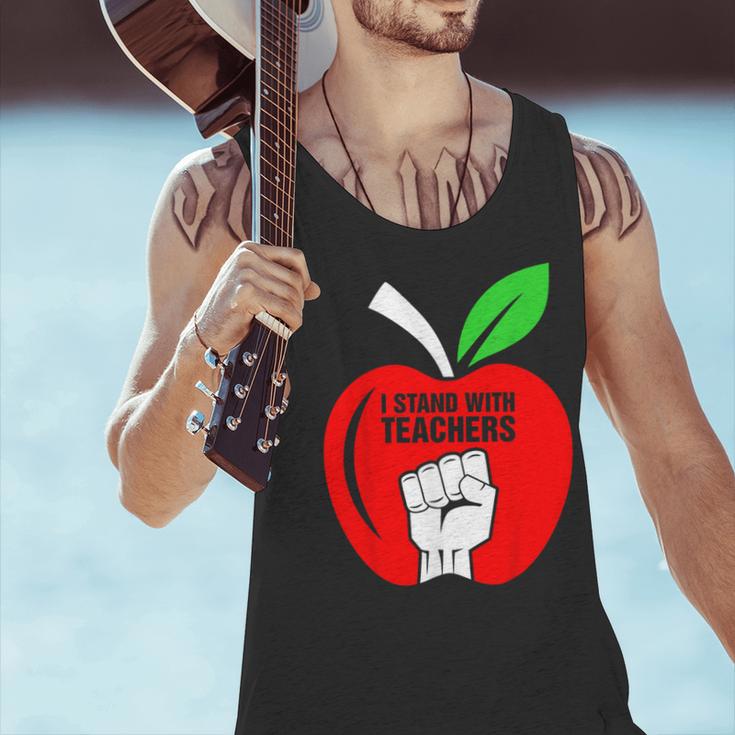 I Stand With Teachers Tshirt Men Tank Top, gift for family, gift for coworker