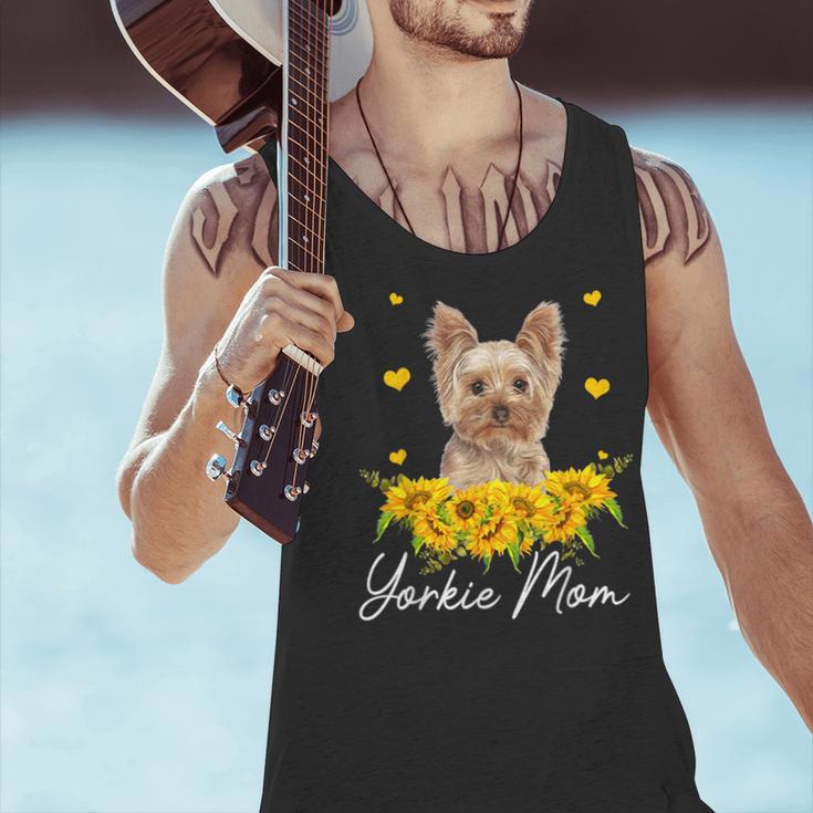 Sunflower Yorkie Mom Dog Lover Men Tank Top