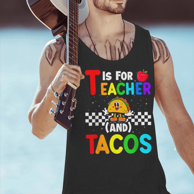 T Is For Teacher And Tacos For Teacher & Tacos Lovers Men Tank Top, gift for family, gift for coworker