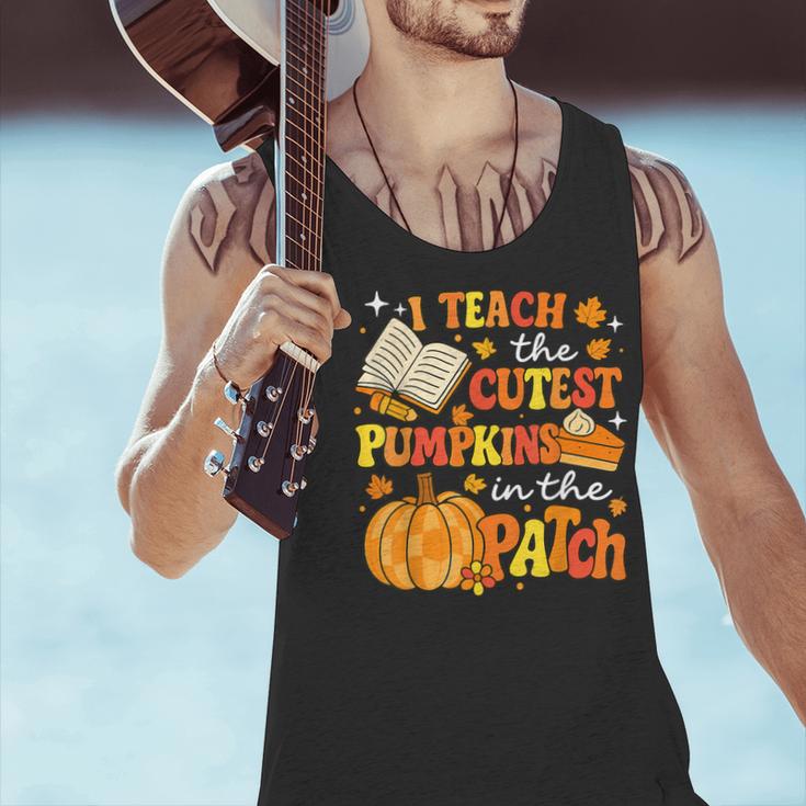 I Teach The Coolest Pumpkins In The Patch Teacher Halloween Men Tank Top, gift for family, gift for coworker