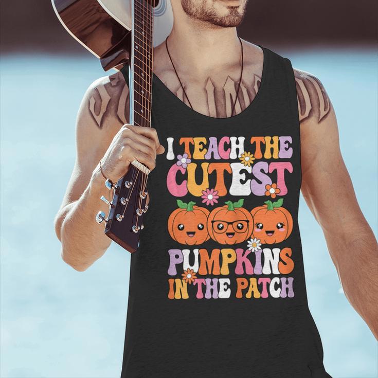 I Teach The Cutest Pumpkins Halloween Fall Teacher Women Men Tank Top, gift for family, gift for coworker