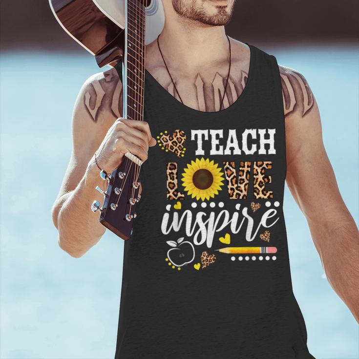 TEACH LOVE INSPIRE Teacher Sunflower Appreciation Men Tank Top, gift for family, gift for coworker TEACH LOVE INSPIRE Teacher Sunflower Appreciation Men Tank Top, gift for family, gift for coworker