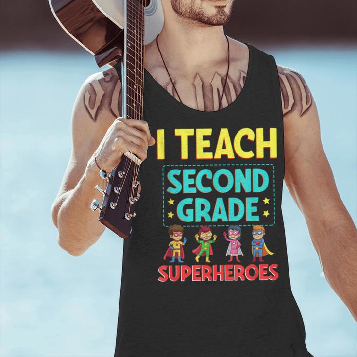 I Teach Second Grade Superheroes Teacher Superhero Men Tank Top, gift for family, gift for coworker