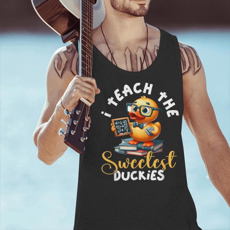 I Teach The Sweetest Duckies Teacher Rubber Duck Teaching Men Tank Top, gift for family, gift for coworker I Teach The Sweetest Duckies Teacher Rubber Duck Teaching Men Tank Top, gift for family, gift for coworker