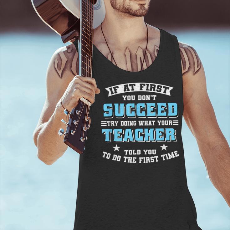 Teacher If At First You Don't Succeed Try Doing What Your Men Tank Top, gift for family, gift for coworker Teacher If At First You Don't Succeed Try Doing What Your Men Tank Top, gift for family, gift for coworker