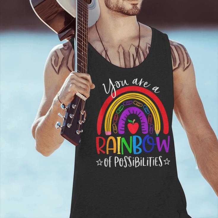 Teacher You Are a Rainbow Of Possibilities Funny Men Tank Top, gift for family, gift for coworker