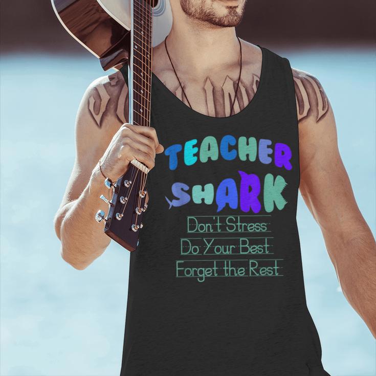 Teacher Shark Don't Stress Do Your Best Forget The Rest Men Tank Top, gift for family, gift for coworker Teacher Shark Don't Stress Do Your Best Forget The Rest Men Tank Top, gift for family, gift for coworker