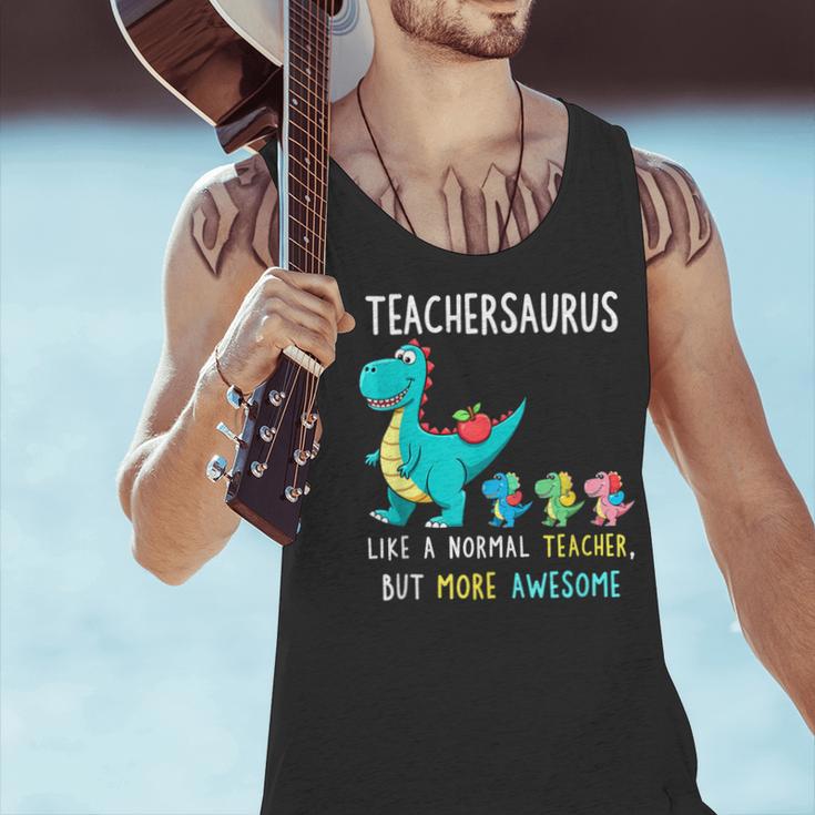 Teachersaurus Like A Normal Teacher But More Awesome Men Tank Top, gift for family, gift for coworker Teachersaurus Like A Normal Teacher But More Awesome Men Tank Top, gift for family, gift for coworker