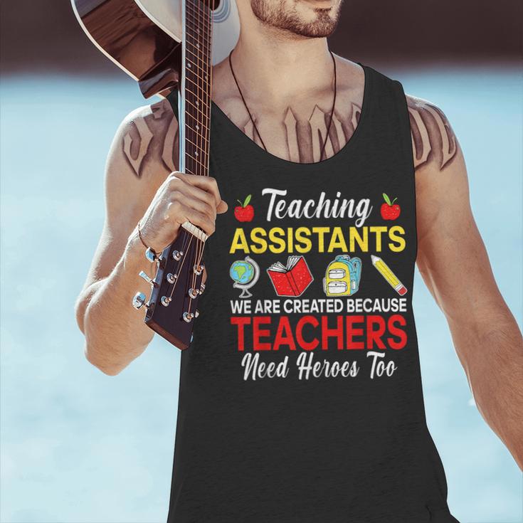 Teaching Assistant Because Teachers Need Heroes Too Cute Men Tank Top, gift for family, gift for coworker