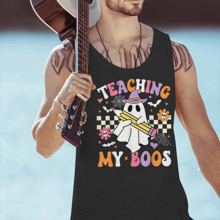 Teaching My Boos Ghost Teacher Cute Groovy Halloween Teacher Men Tank Top, Groovy Teacher Tank Tops, gift for family, gift for coworker Teaching My Boos Ghost Teacher Cute Groovy Halloween Teacher Men Tank Top, Groovy Teacher Tank Tops, gift for family, gift for coworker