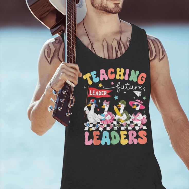 Teaching Future Leaders Groovy Teacher Back To School Men Tank Top, Groovy Teacher Tank Tops, Future Teacher Tank Tops, gift for family, gift for coworker