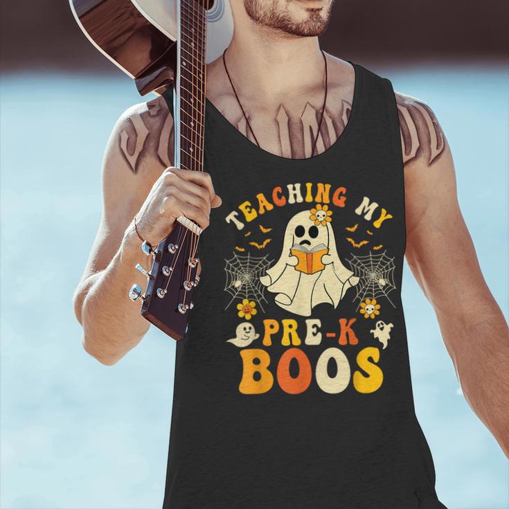 Teaching My Pre-K Boos Crew Teachers Halloween Ghost Men Tank Top, gift for family, gift for coworker Teaching My Pre-K Boos Crew Teachers Halloween Ghost Men Tank Top, gift for family, gift for coworker
