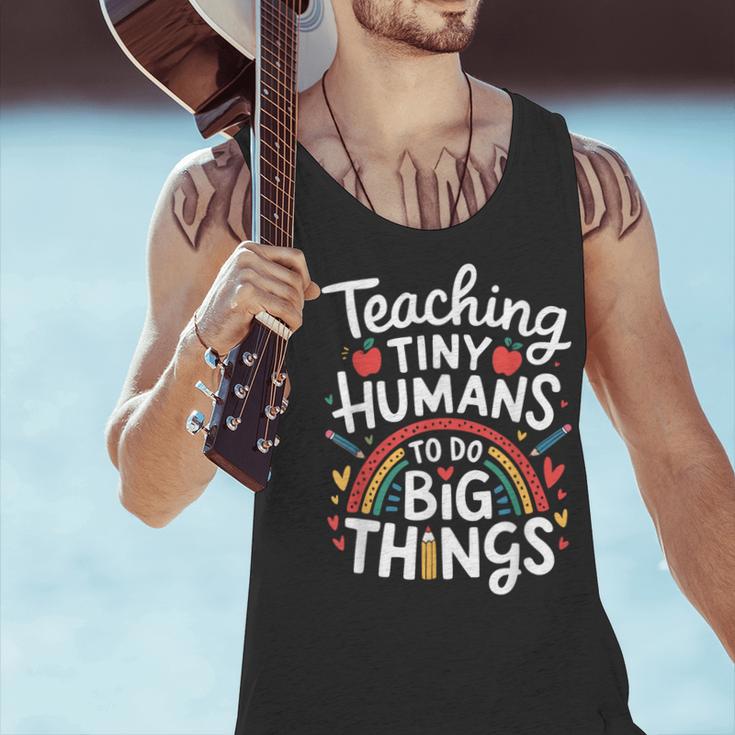 Teaching Tiny Humans Big Things I Teacher Men Tank Top, gift for family, gift for coworker Teaching Tiny Humans Big Things I Teacher Men Tank Top, gift for family, gift for coworker