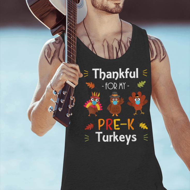 Thankful For My Prek Turkeys In Masks Thanksgiving Teacher For Men Women Men Tank Top, gift for family, gift for coworker