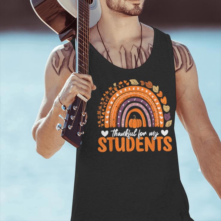 Thankful For My Students Teacher Thanksgiving School Fall Men Tank Top, gift for family, gift for coworker