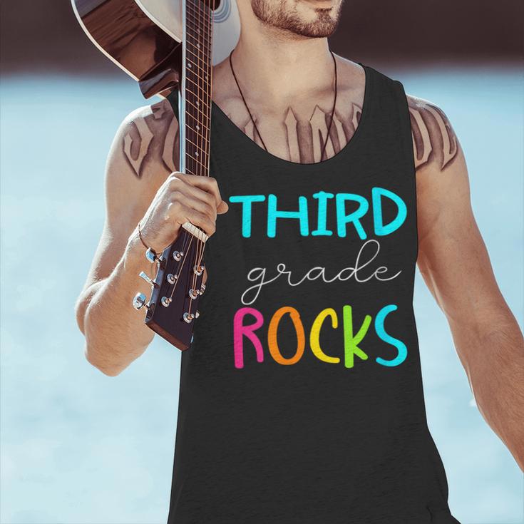 Third Grade Rocks Shirt Team 3rd Grade Teacher Men Tank Top, gift for family, gift for coworker