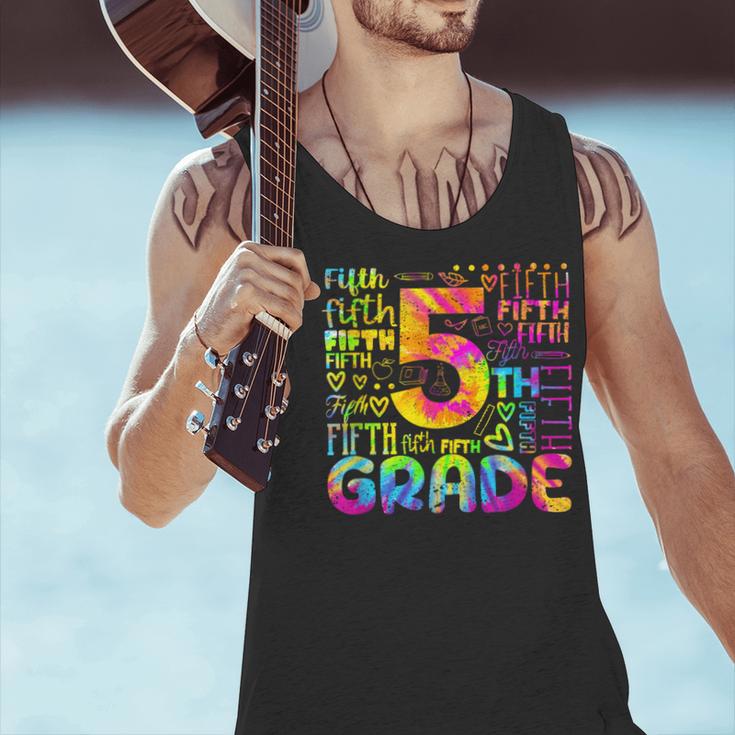 Tie Dye 5th Grade Typography Team Fifth Grade Teacher For Men Women Girls Kids Men Tank Top, gift for family, gift for coworker