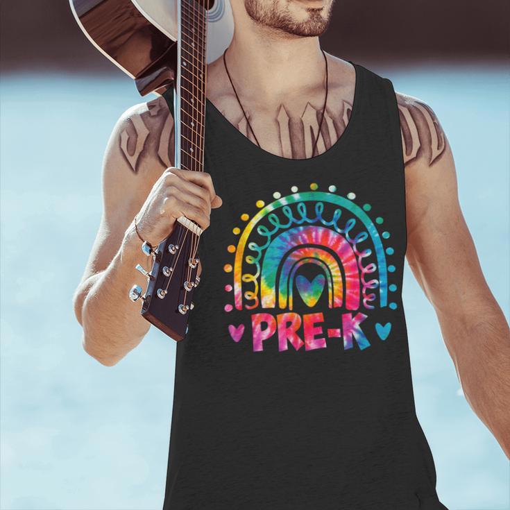 Tie Dye Prek Teacher Rainbow Preschool Back To School Girl Men Tank Top, gift for family, gift for coworker