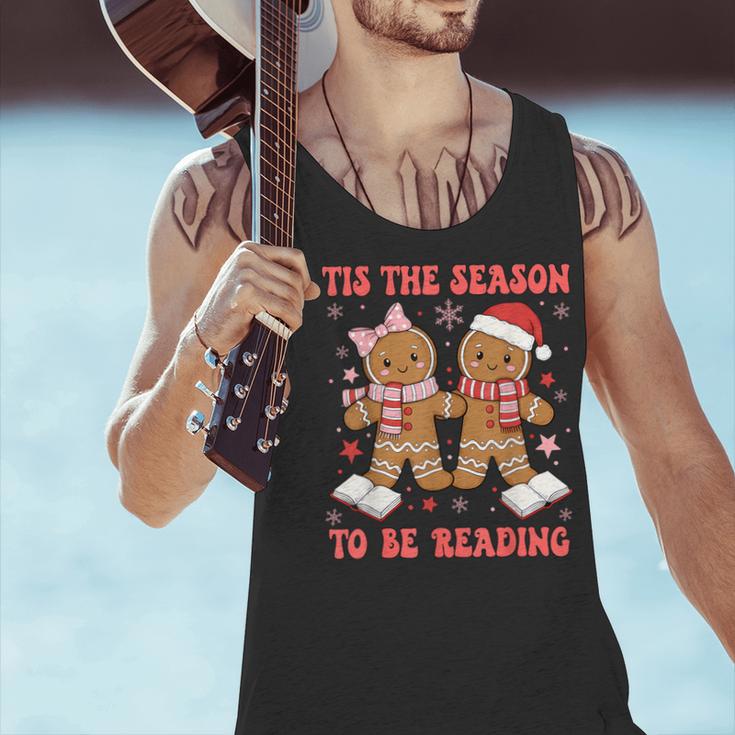 Tis The Season Reading Christmas Shirt Book Lovers Teacher Men Tank Top, gift for family, gift for coworker