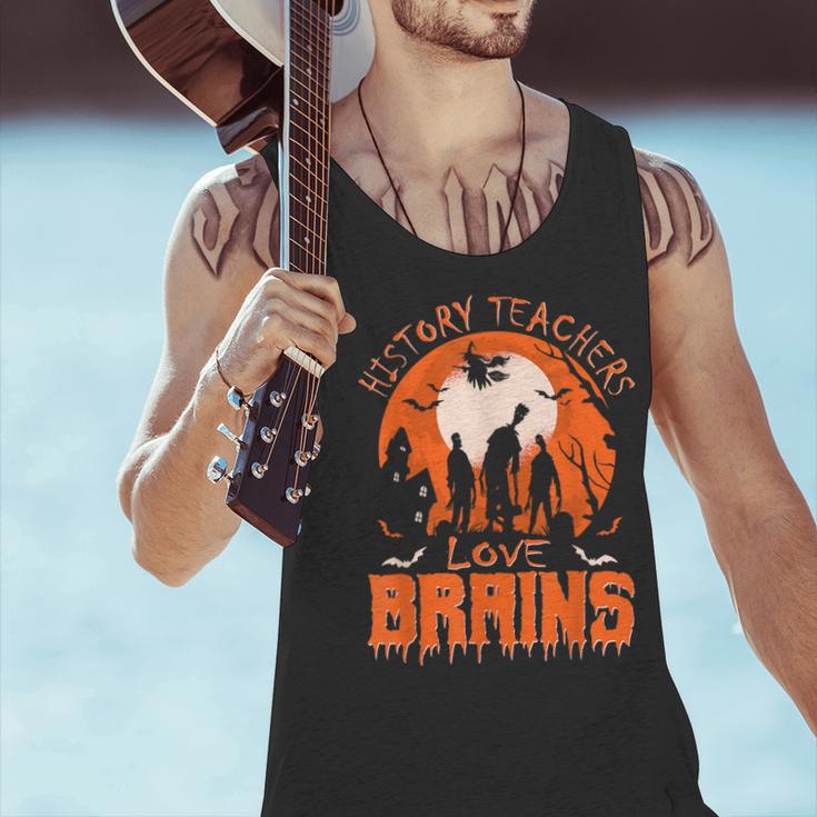 History Teachers Love Brains Halloween Teacher For Men Women Men Tank Top, History Teacher Tank Tops, gift for family, gift for coworker