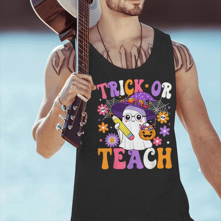 Trick Or Teach Teacher Ghost Teaching Fun Halloween Teacher Men Tank Top, gift for family, gift for coworker Trick Or Teach Teacher Ghost Teaching Fun Halloween Teacher Men Tank Top, gift for family, gift for coworker