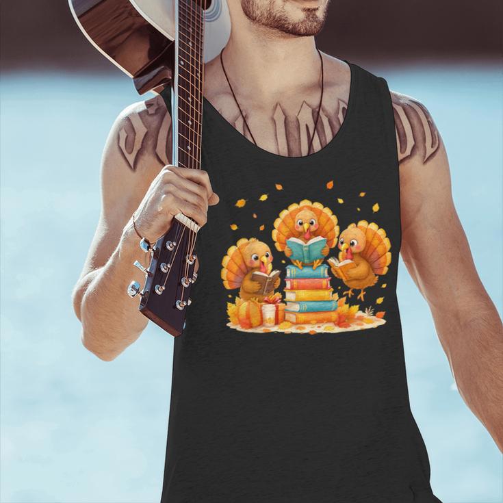 Turkey Read Books Reading Fall Thanksgiving Teacher Men Tank Top, gift for family, gift for coworker Turkey Read Books Reading Fall Thanksgiving Teacher Men Tank Top, gift for family, gift for coworker