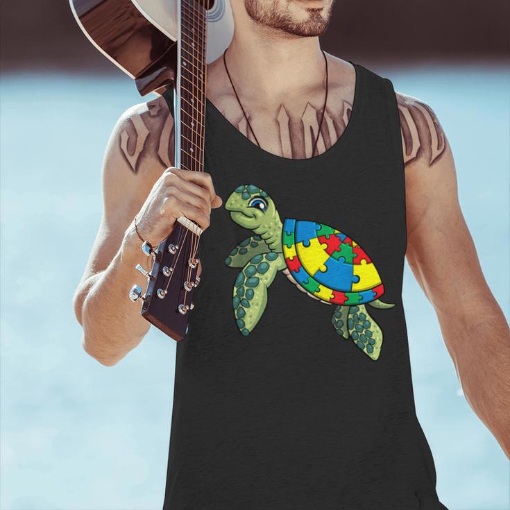 Turtle Puzzle Pieces For Autism Awareness Kids Women Teacher Men Tank Top, gift for family, gift for coworker Turtle Puzzle Pieces For Autism Awareness Kids Women Teacher Men Tank Top, gift for family, gift for coworker
