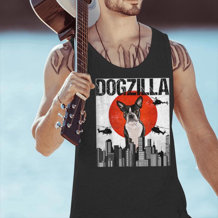 Vintage Japanese Dogzilla Boston Terrier Men Tank Top