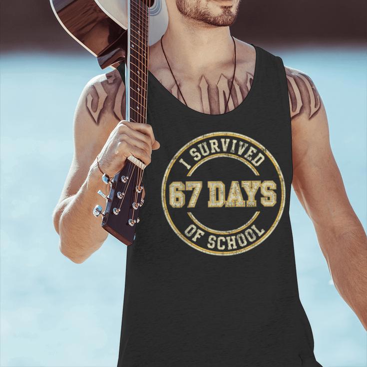 Vintage I Survived 67 Days Of School Teachers Students Men Tank Top, gift for family, gift for coworker