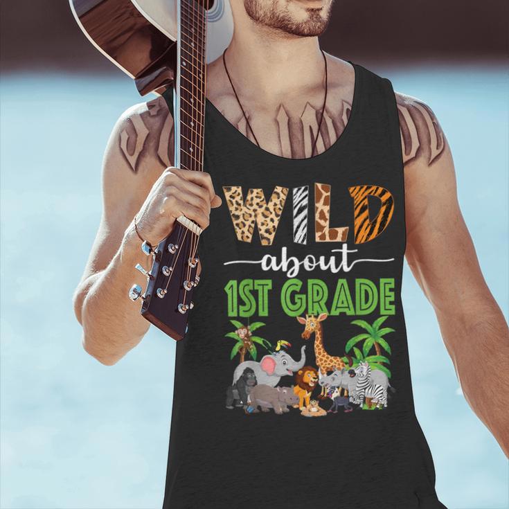Wild About 1st Grade Teacher Student First Grade Zoo Safari Men Tank Top, First Grade Teacher Tank Tops, gift for family, gift for coworker Wild About 1st Grade Teacher Student First Grade Zoo Safari Men Tank Top, First Grade Teacher Tank Tops, gift for family, gift for coworker