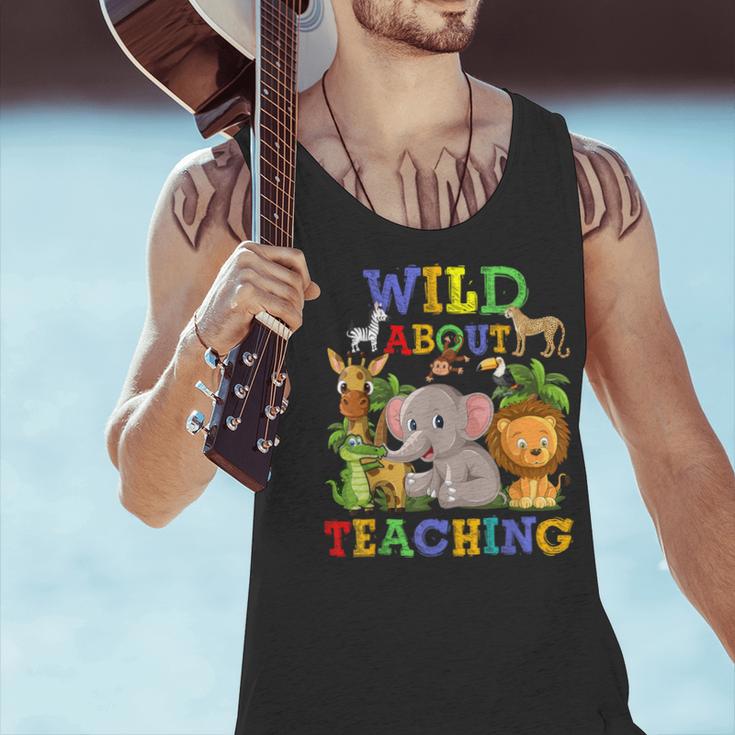 Wild About Teaching Safari Jungle School Teacher Men Tank Top, gift for family, gift for coworker Wild About Teaching Safari Jungle School Teacher Men Tank Top, gift for family, gift for coworker