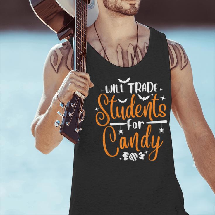 Will Trade Students For Candy Halloween Costume Teacher Men Tank Top, gift for family, gift for coworker Will Trade Students For Candy Halloween Costume Teacher Men Tank Top, gift for family, gift for coworker
