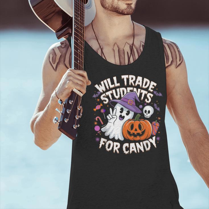 Will Trade Students For Candy Halloween Teacher Men Tank Top, gift for family, gift for coworker Will Trade Students For Candy Halloween Teacher Men Tank Top, gift for family, gift for coworker