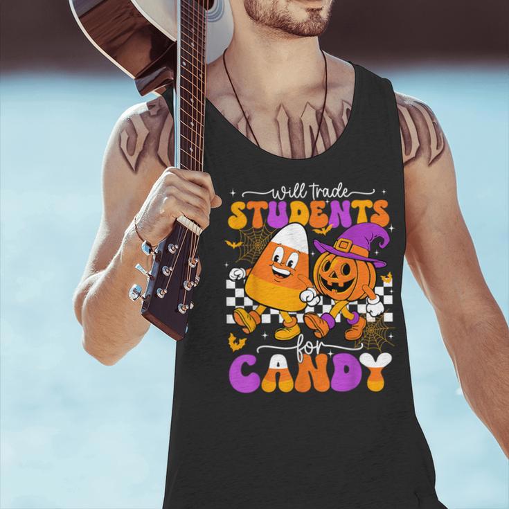 Will Trade Students For Candy Teacher Halloween Men Tank Top, gift for family, gift for coworker