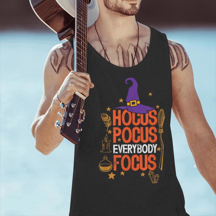 Witchy Halloween Hocus Pocus Everybody Focus Teacher Pumpkin Men Tank Top, gift for family, gift for coworker